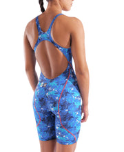 ARENA WOMENS POWERSKIN ST NEXT SPLASHY MULTI OPEN BACK KNEESUIT