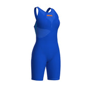 ARENA WOMENS POWERSKIN VELOCE NEON BLAZE OPEN BACK KNEESUIT
