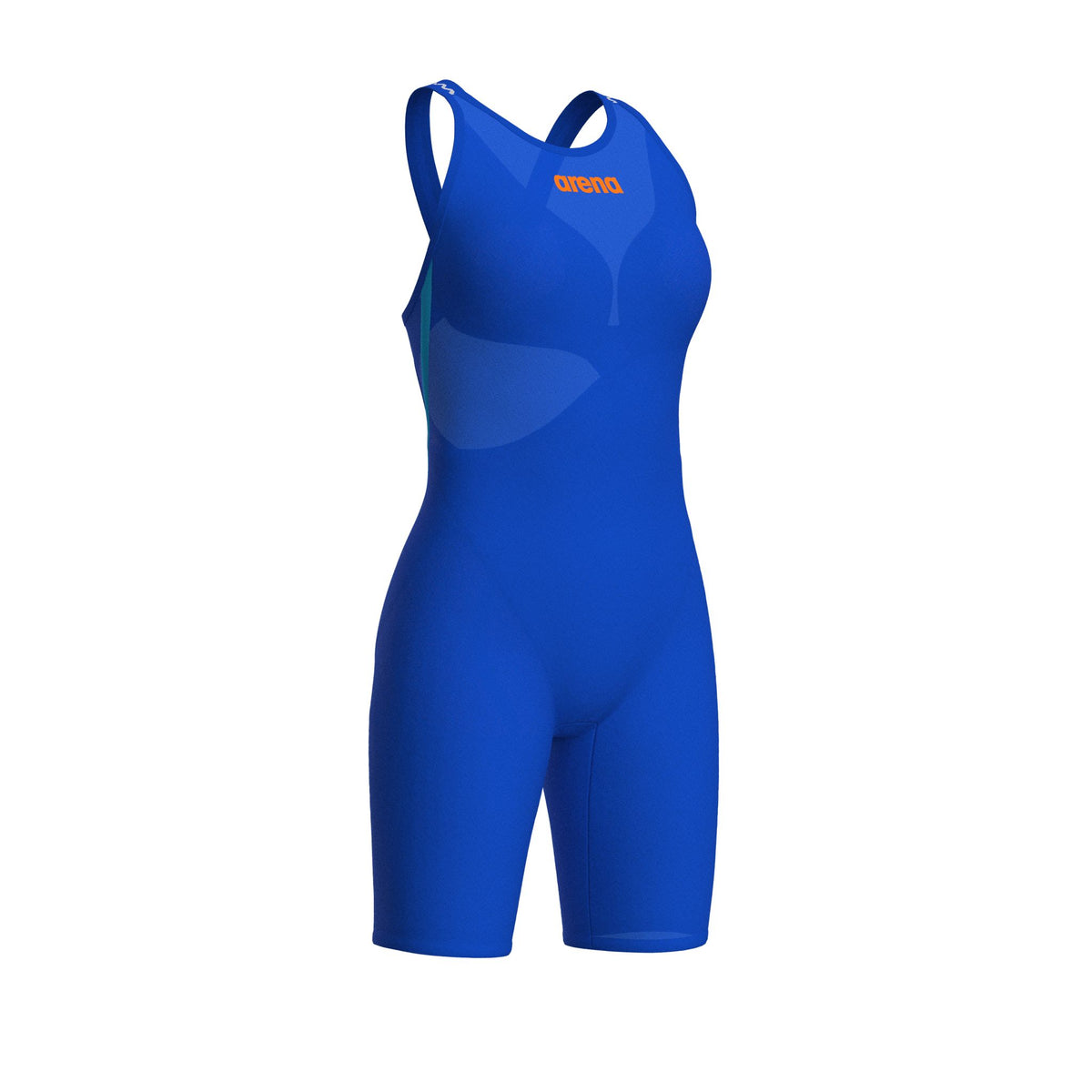 ARENA WOMENS POWERSKIN VELOCE NEON BLAZE OPEN BACK KNEESUIT