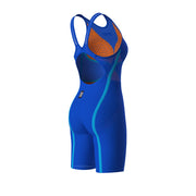 ARENA WOMENS POWERSKIN VELOCE NEON BLAZE OPEN BACK KNEESUIT