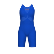 ARENA WOMENS POWERSKIN VELOCE NEON BLAZE OPEN BACK KNEESUIT - Blue