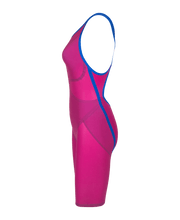 ARENA WOMENS POWERSKIN VELOCE VIOLET SURGE OPEN BACK KNEESUIT - Pink