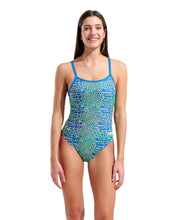 ARENA WOMENS SNAKESKIN SWIMSUIT CHALLENGE BACK