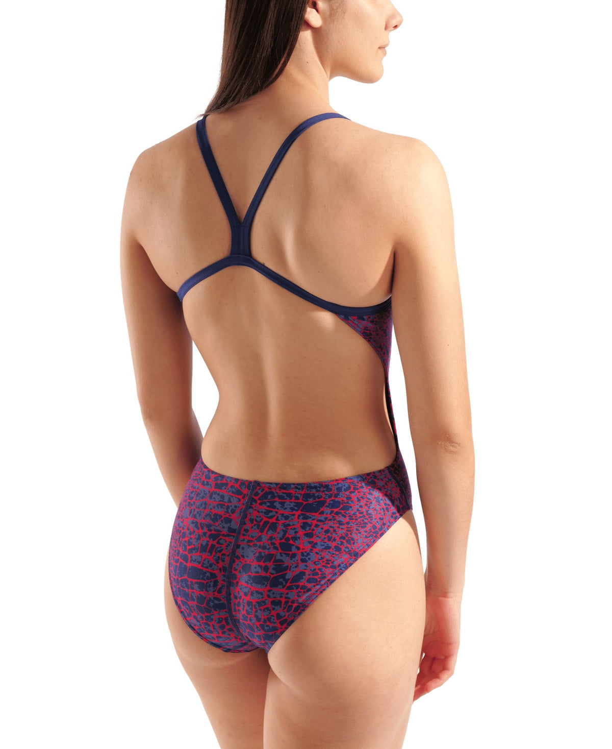 ARENA WOMENS SNAKESKIN SWIMSUIT CHALLENGE BACK
