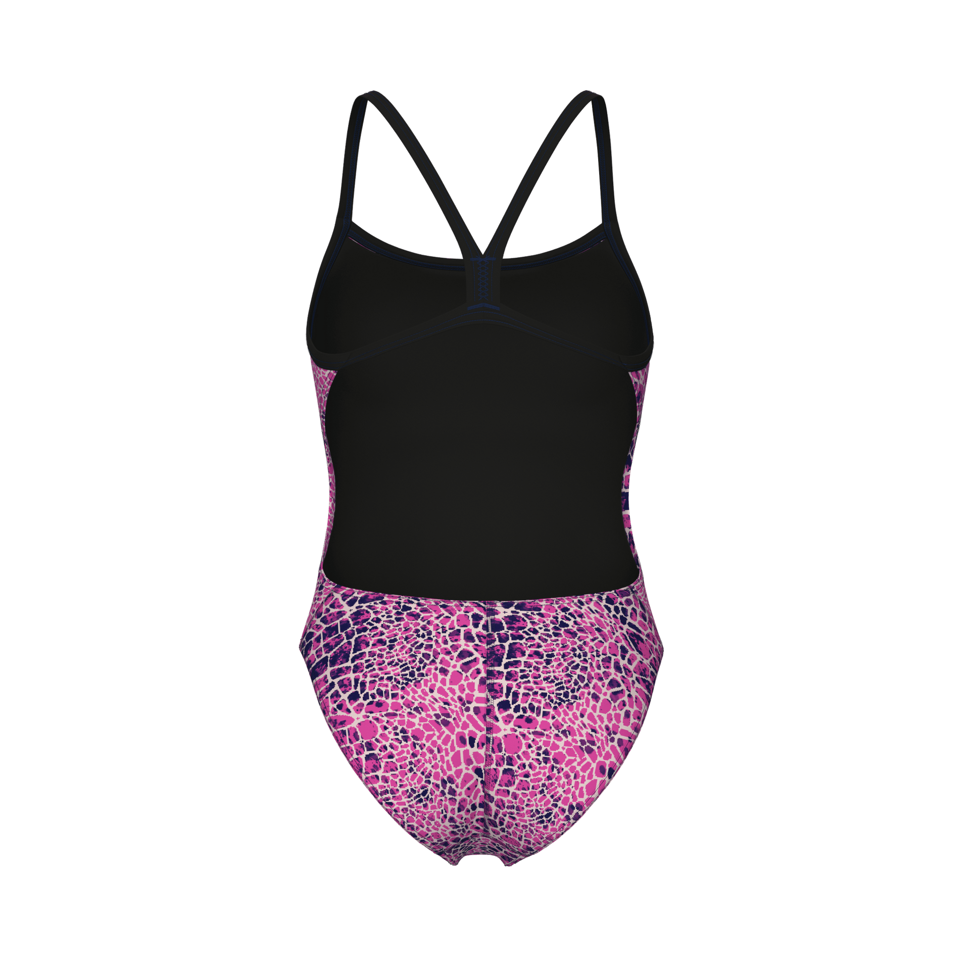 ARENA WOMENS SNAKESKIN SWIMSUIT CHALLENGE BACK - Pink