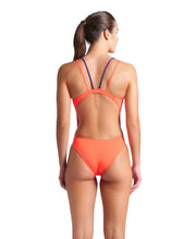 ARENA WOMENS SOLID SWIM TECH MULTI BACK SWIMSUIT - Coral