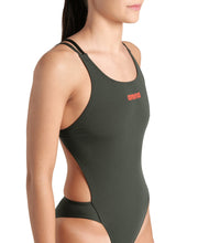 ARENA WOMENS SOLID SWIM TECH MULTI BACK SWIMSUIT - Green