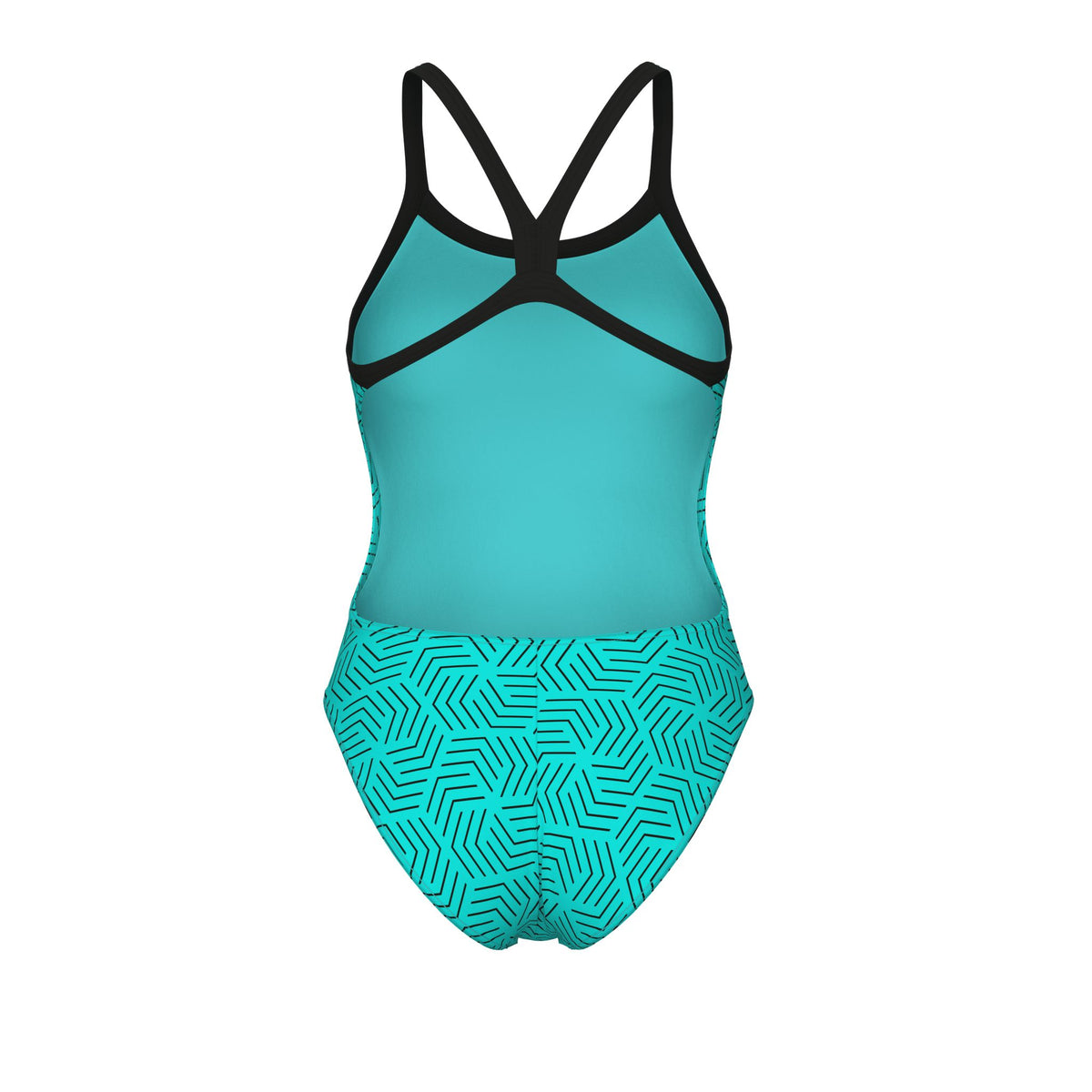ARENA WOMENS WATER MAZE ALLOVER SWIMSUIT CHALLENGE BACK