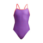 FUNKITA GIRLS ADD ME BABE SINGLE STRAP ONE PIECE - Purple