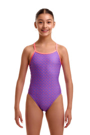 FUNKITA GIRLS ADD ME BABE SINGLE STRAP ONE PIECE - Purple