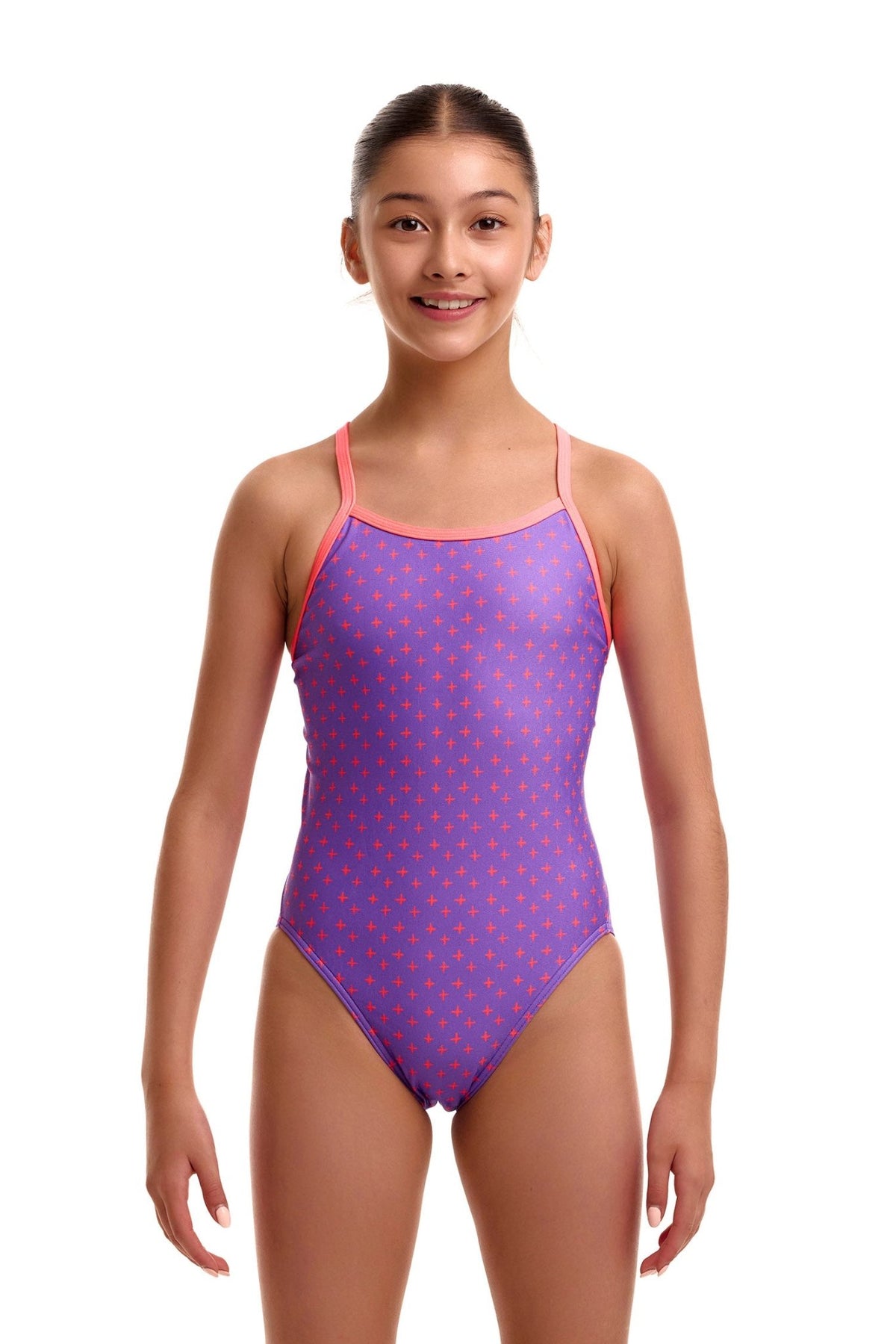 FUNKITA GIRLS ADD ME BABE SINGLE STRAP ONE PIECE - Purple
