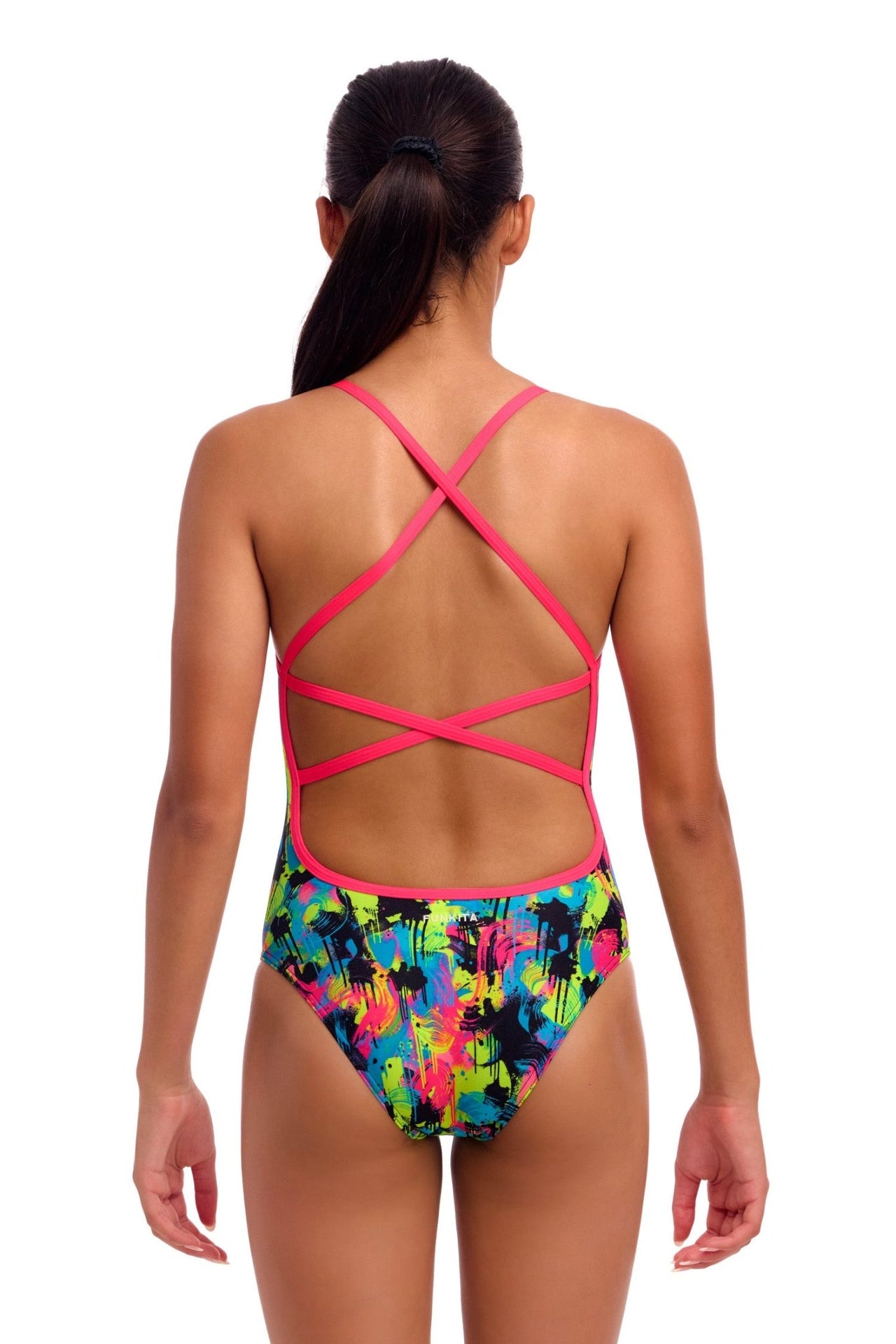 FUNKITA GIRLS BLOTCHY BABE STRAPPED IN ONE PIECE - Multicolour