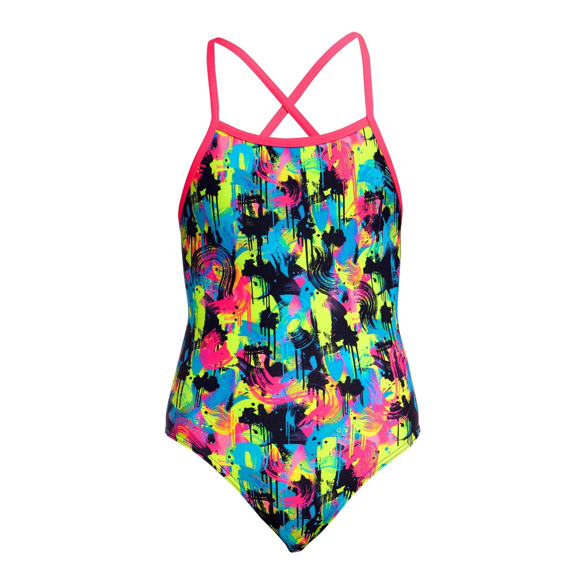 FUNKITA GIRLS BLOTCHY BABE STRAPPED IN ONE PIECE - Multicolour