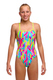FUNKITA GIRLS CANDY CRACKS TIE ME TIGHT ONE PIECE - Multicolour