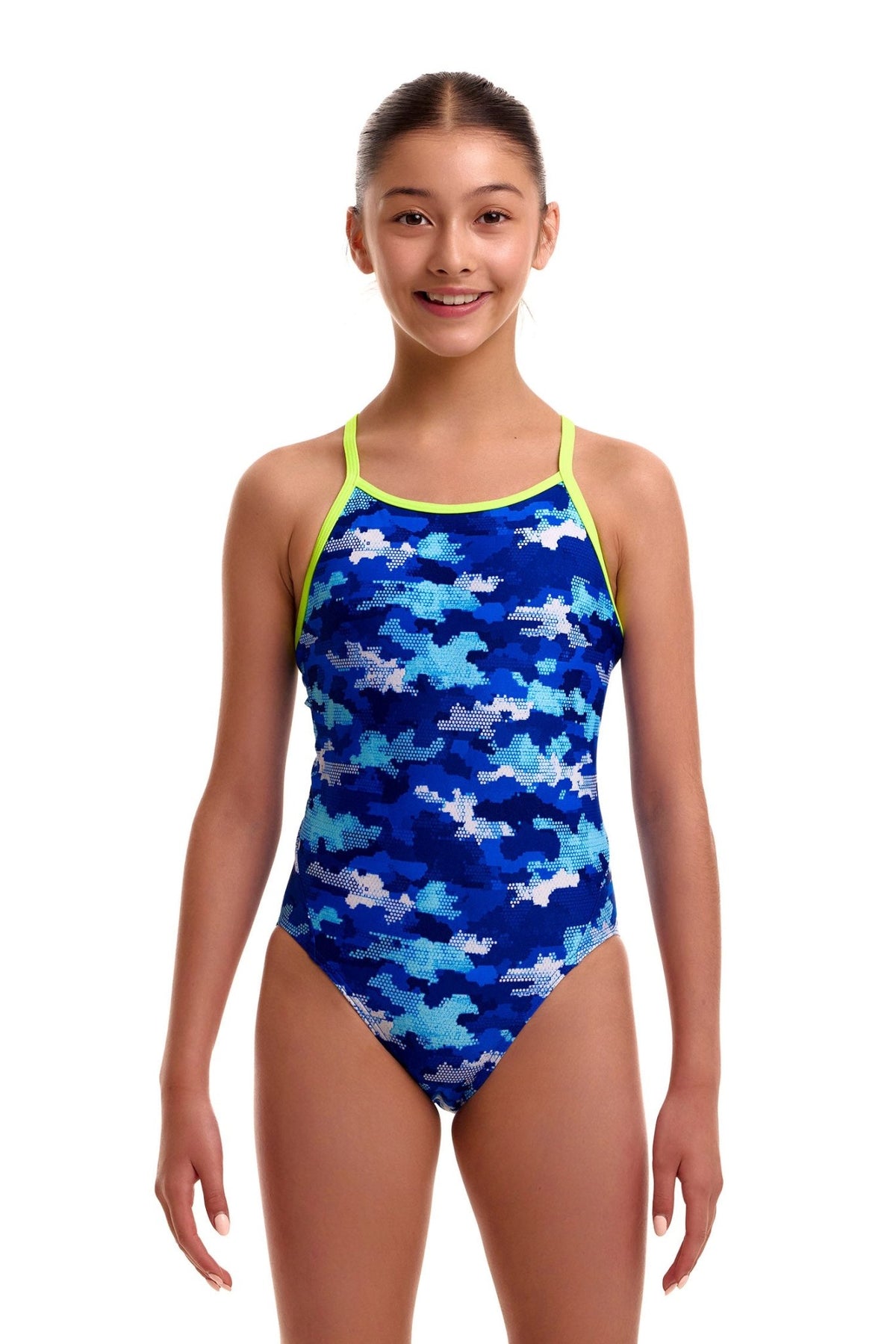 FUNKITA GIRLS CLEAN MARINE DIAMOND BACK ONE PIECE - Blue