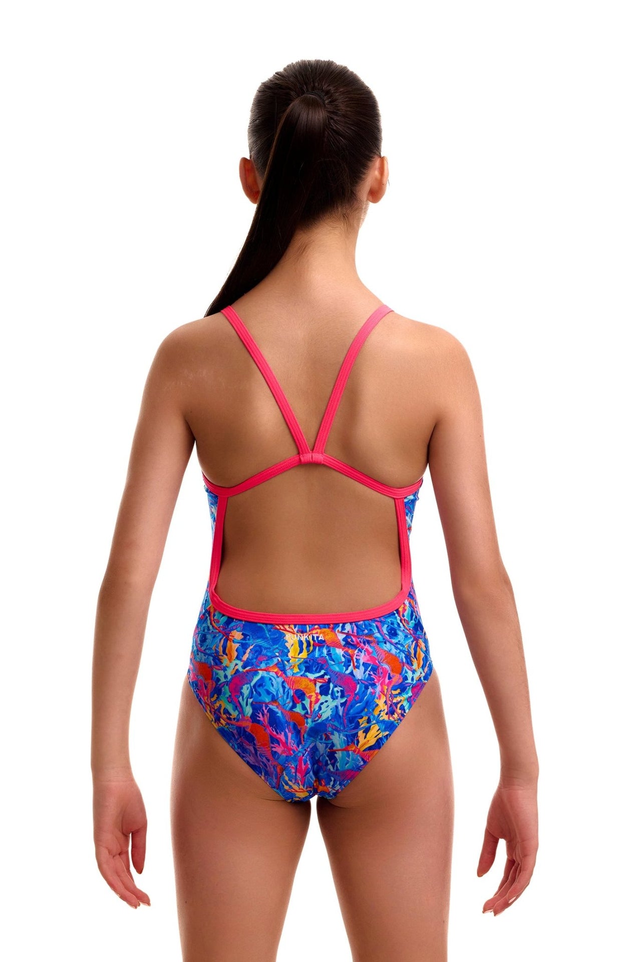 FUNKITA GIRLS DRAGONS DEN SINGLE STRAP ONE PIECE - Blue