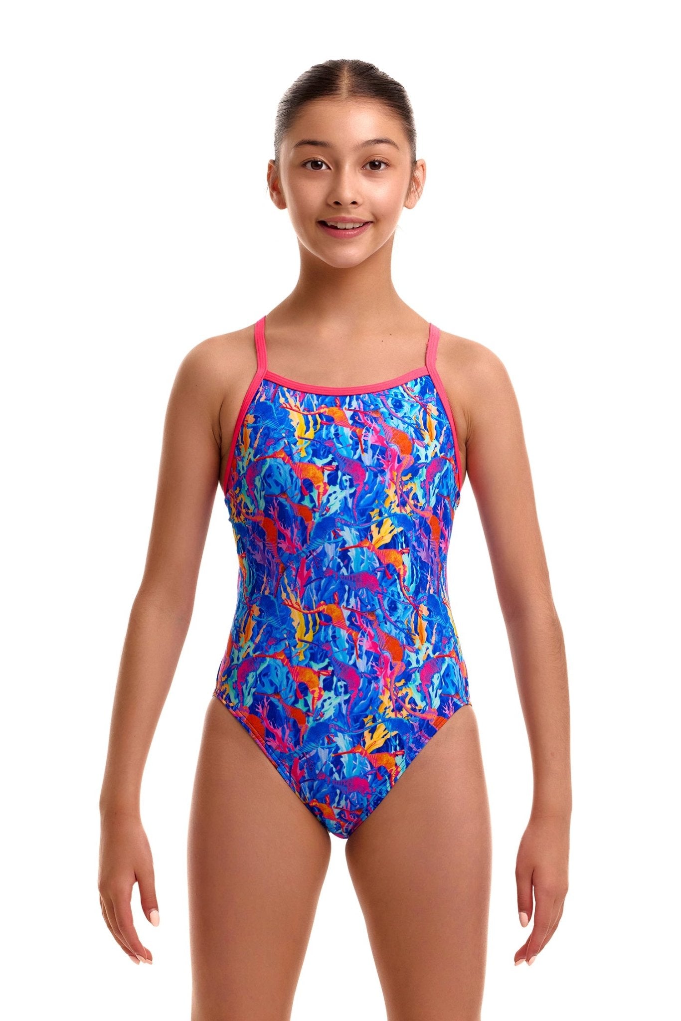FUNKITA GIRLS DRAGONS DEN SINGLE STRAP ONE PIECE - Blue