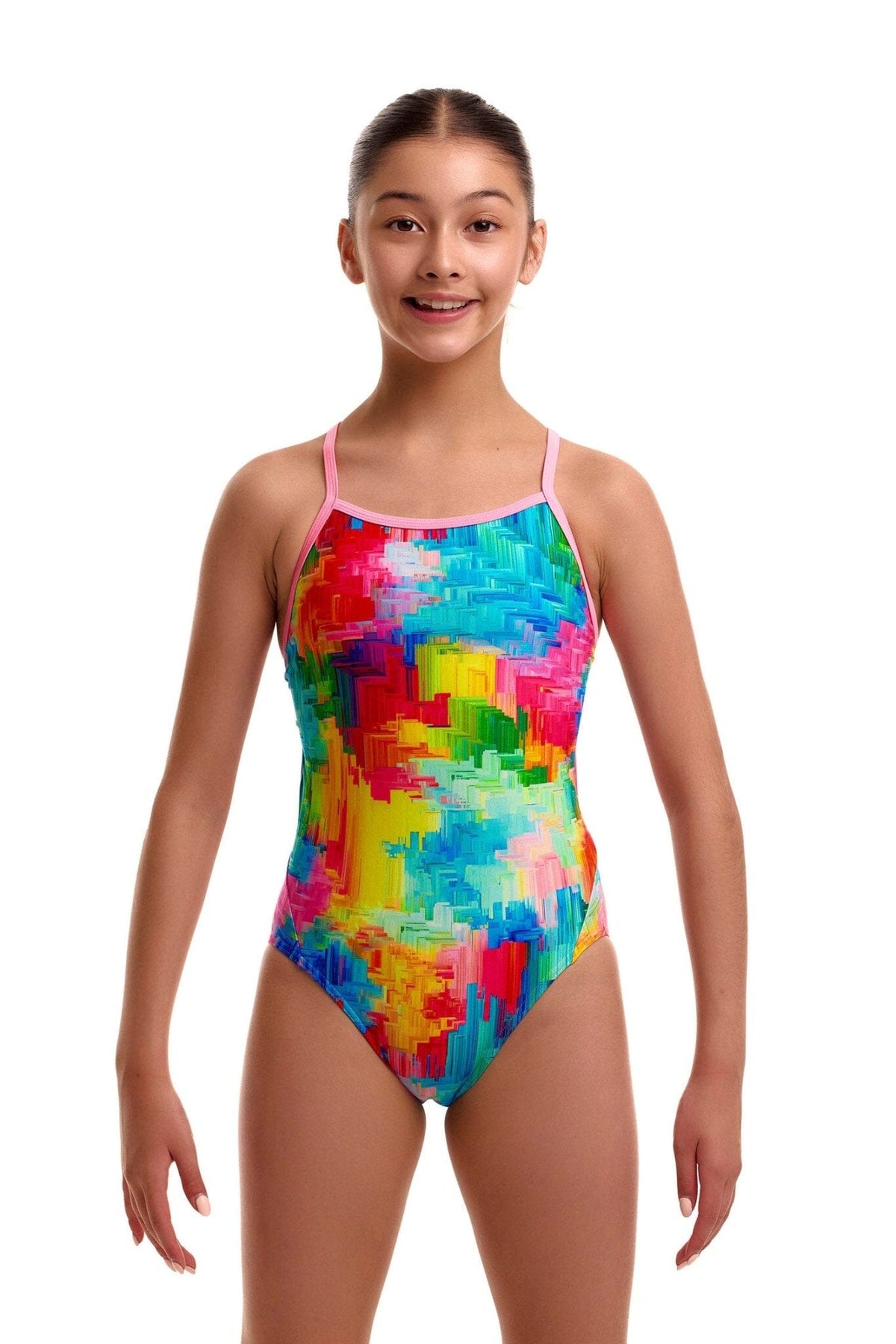 FUNKITA GIRLS FALLING COLOURS TWISTED ONE PIECE