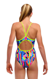 FUNKITA GIRLS FAULT LINES DIAMOND BACK ONE PIECE - Multicolour