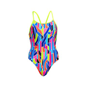 FUNKITA GIRLS FAULT LINES DIAMOND BACK ONE PIECE - Multicolour