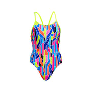 FUNKITA GIRLS FAULT LINES DIAMOND BACK ONE PIECE
