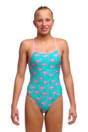 FUNKITA GIRLS GO FLAMINGO! SINGLE STRAP ONE PIECE - Aqua
