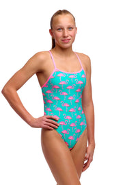 FUNKITA GIRLS GO FLAMINGO! SINGLE STRAP ONE PIECE - Aqua