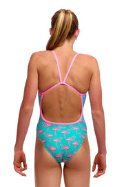 FUNKITA GIRLS GO FLAMINGO! SINGLE STRAP ONE PIECE - Aqua