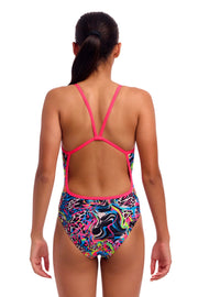 FUNKITA GIRLS LOLLY LEOPARD SINGLE STRAP ONE PIECE - Multicolour