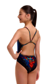 FUNKITA GIRLS MEOW BABY SINGLE STRAP ONE PIECE - Black