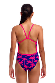 FUNKITA GIRLS PINKY PALMS SINGLE STRAP ONE PIECE - Pink