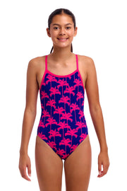 FUNKITA GIRLS PINKY PALMS SINGLE STRAP ONE PIECE - Pink