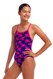 FUNKITA GIRLS PINKY PALMS SINGLE STRAP ONE PIECE - Pink