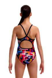 FUNKITA GIRLS PUTTY RULES DIAMOND BACK ONE PIECE - Multicolour