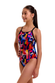FUNKITA GIRLS PUTTY RULES DIAMOND BACK ONE PIECE - Multicolour
