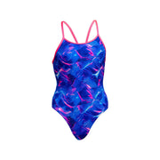 FUNKITA GIRLS RISING TIDE DIAMOND BACK ONE PIECE - Purple