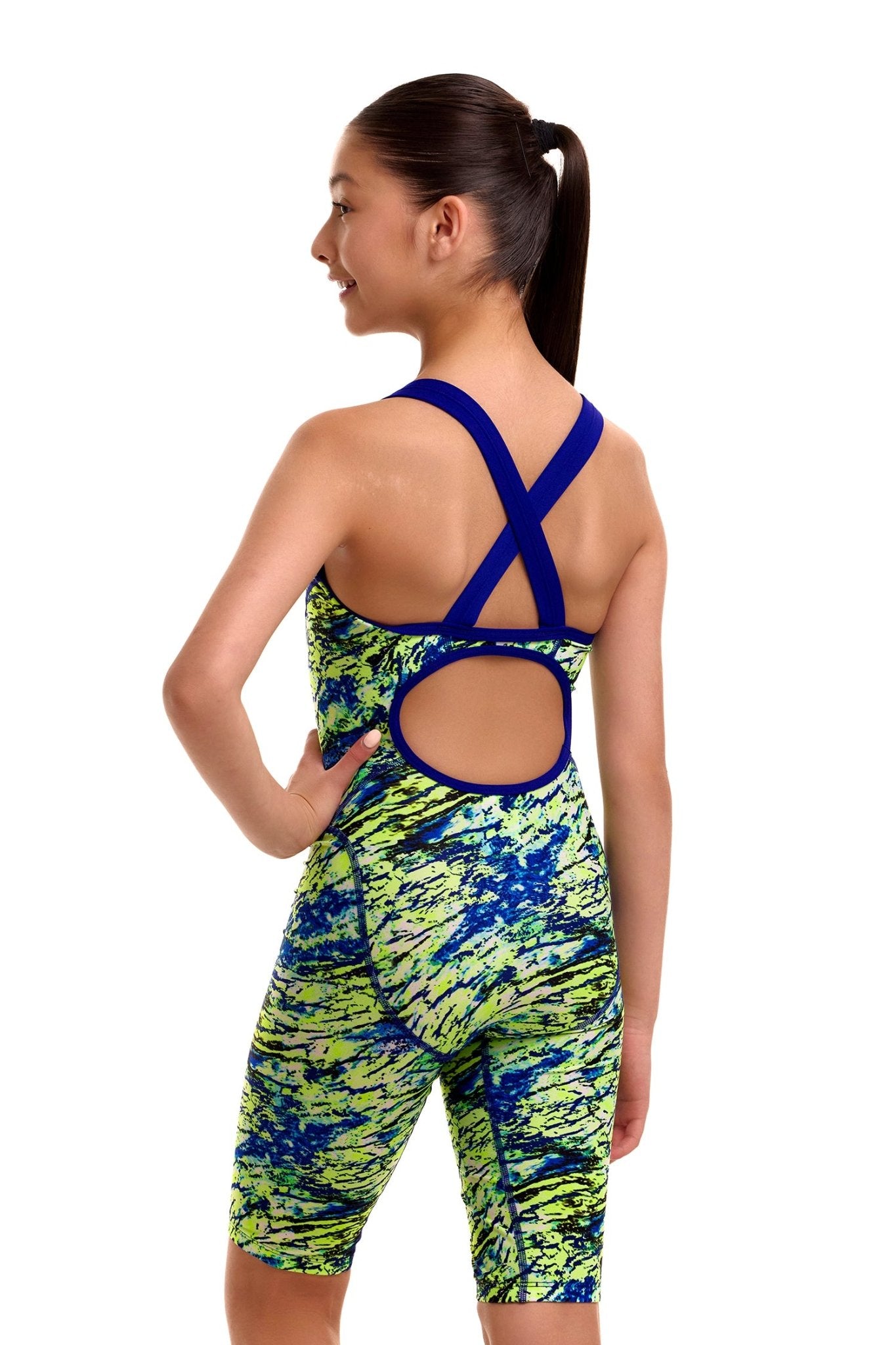 FUNKITA GIRLS SCALED BACK FAST TRAINING ONE PIECE - Green
