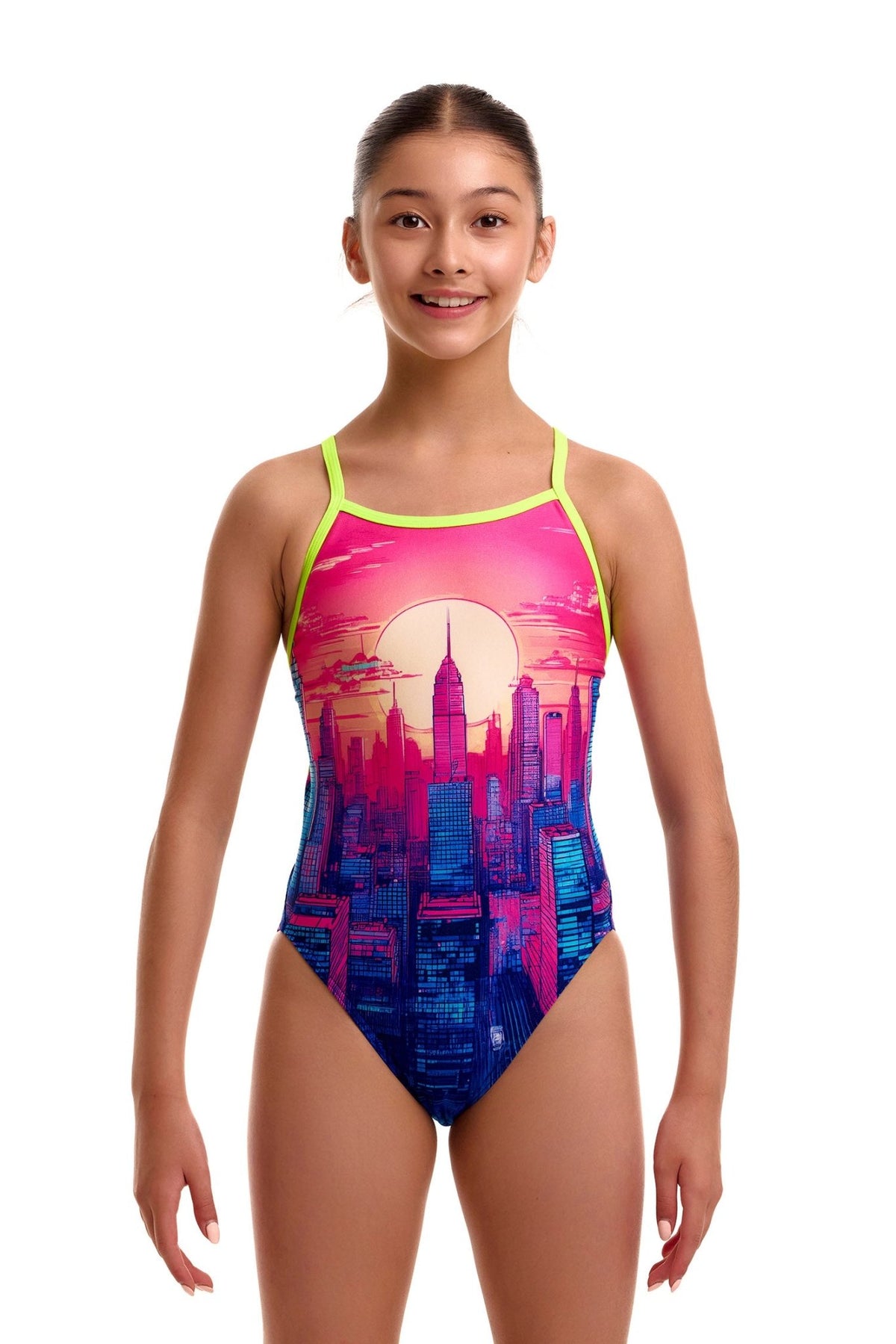 FUNKITA GIRLS SKYLINE DRIVE SINGLE STRAP ONE PIECE - Multicolour