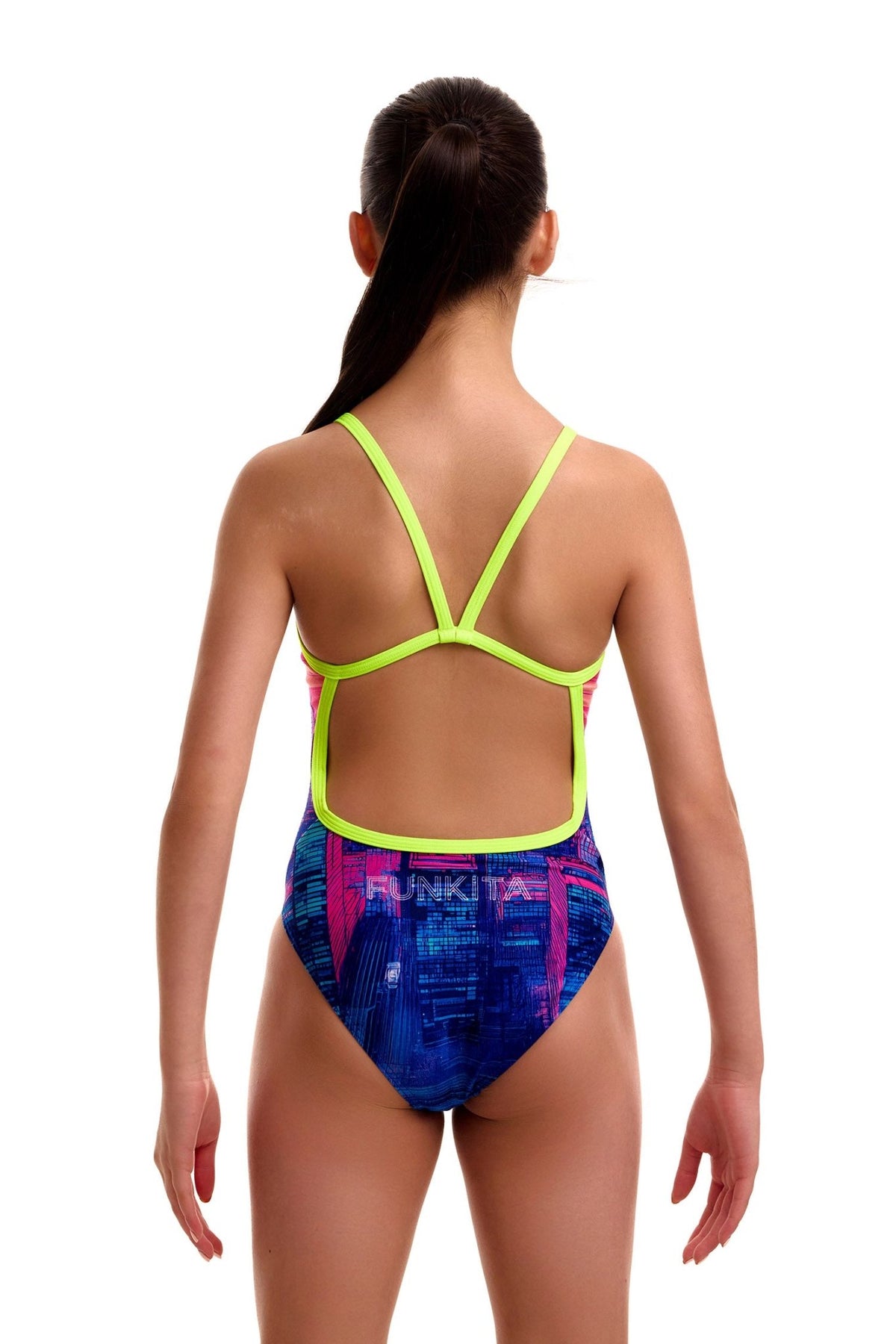 FUNKITA GIRLS SKYLINE DRIVE SINGLE STRAP ONE PIECE - Multicolour