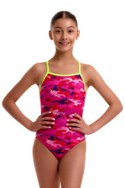 FUNKITA GIRLS SPECIAL POPS STRAPPED IN ONE PIECE - Pink