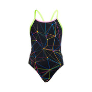 FUNKITA GIRLS STAR SIGN DIAMOND BACK ONE PIECE - Black