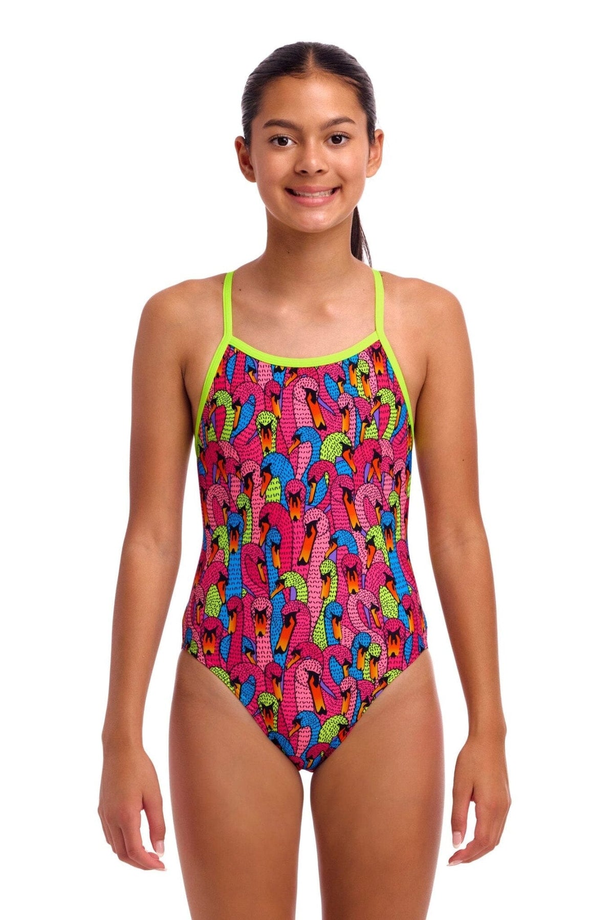 FUNKITA GIRLS SWAN CITY SINGLE STRAP ONE PIECE