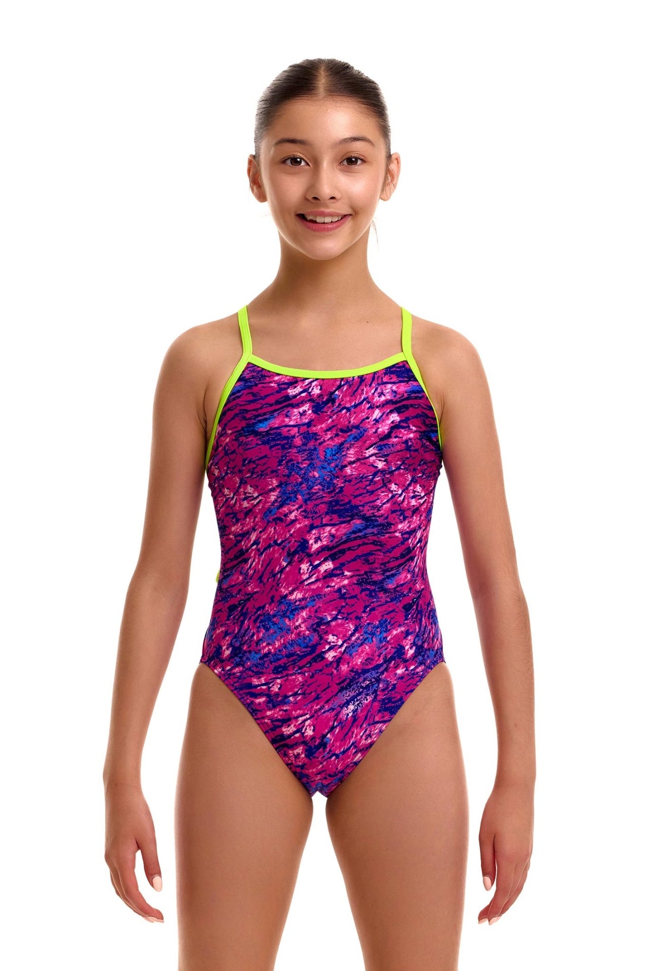 FUNKITA GIRLS SWEET SCALEY SINGLE STRAP ONE PIECE - Pink