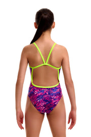 FUNKITA GIRLS SWEET SCALEY SINGLE STRAP ONE PIECE - Pink