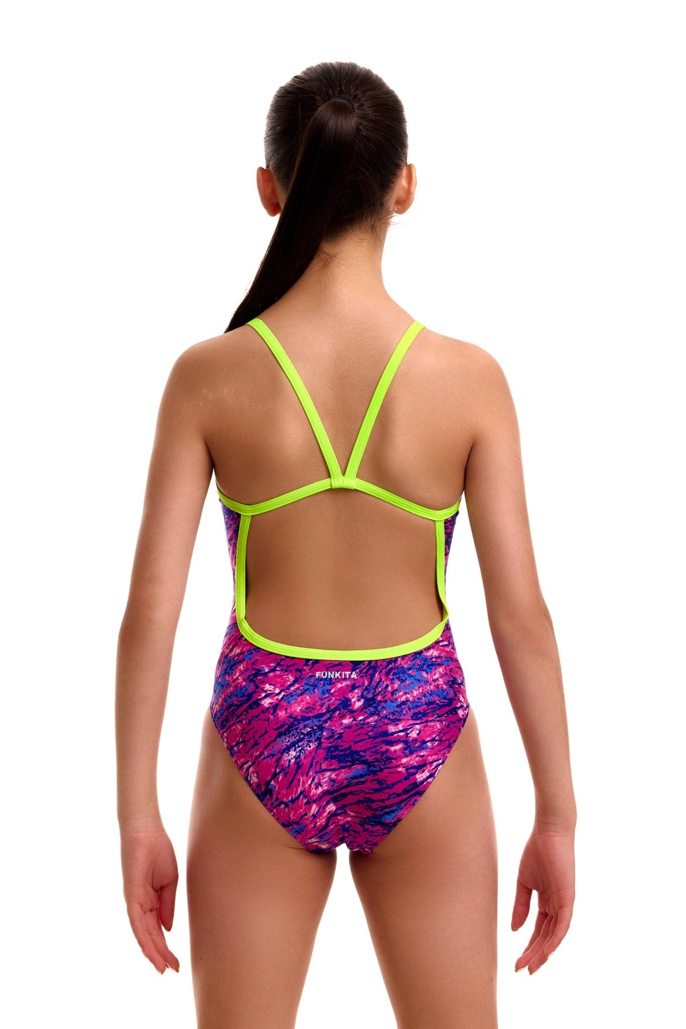 FUNKITA GIRLS SWEET SCALEY SINGLE STRAP ONE PIECE - Pink