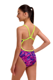 FUNKITA GIRLS SWEET SCALEY SINGLE STRAP ONE PIECE - Pink