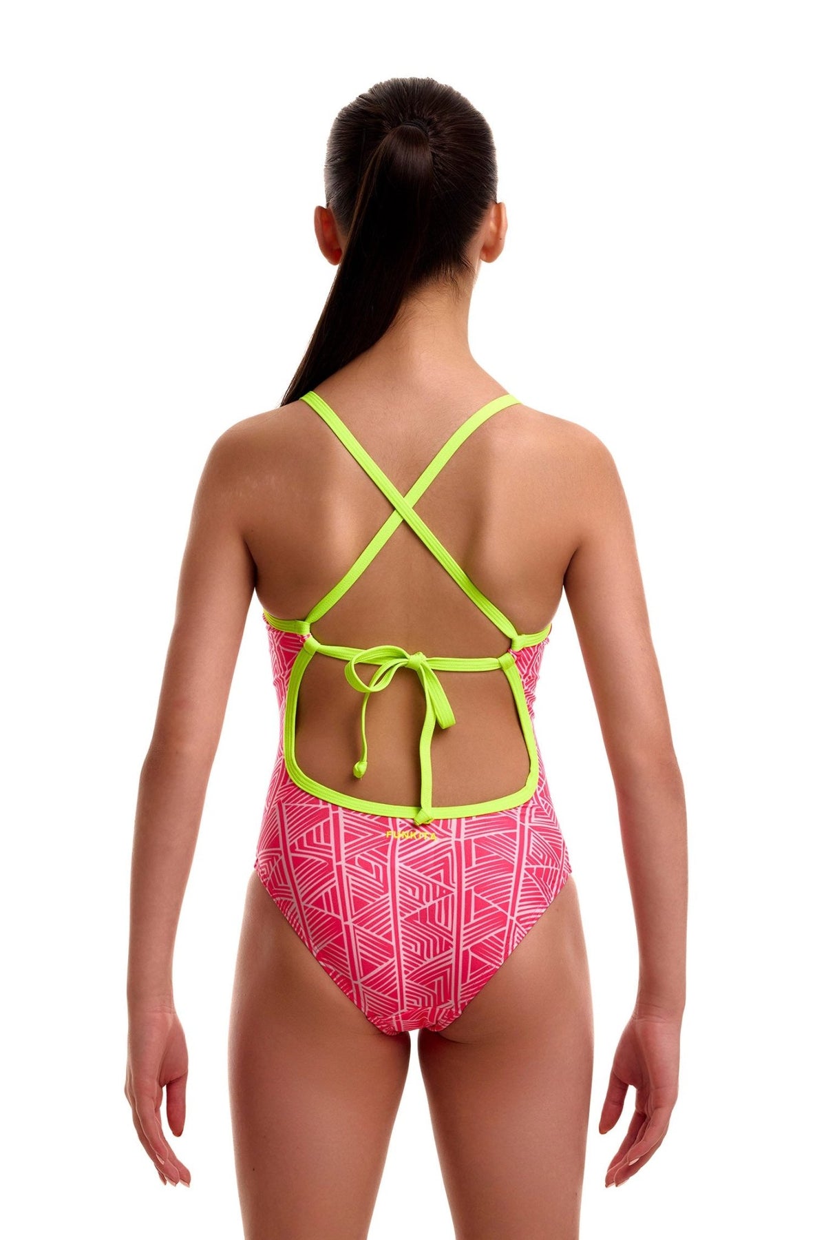 FUNKITA GIRLS SWEET STACK TIE ME TIGHT ONE PIECE - Pink