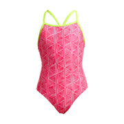 FUNKITA GIRLS SWEET STACK TIE ME TIGHT ONE PIECE - Pink