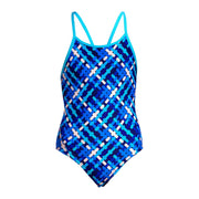 FUNKITA GIRLS UNDER OVER DIAMOND BACK ONE PIECE - Blue