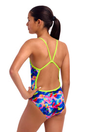 FUNKITA GIRLS WET WAVE SINGLE STRAP ONE PIECE - Multicolour